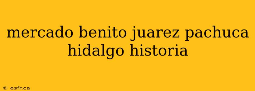 mercado benito juarez pachuca hidalgo historia