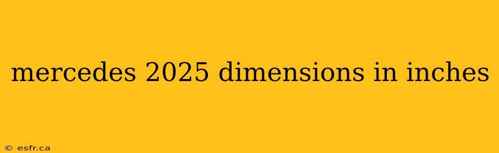 mercedes 2025 dimensions in inches