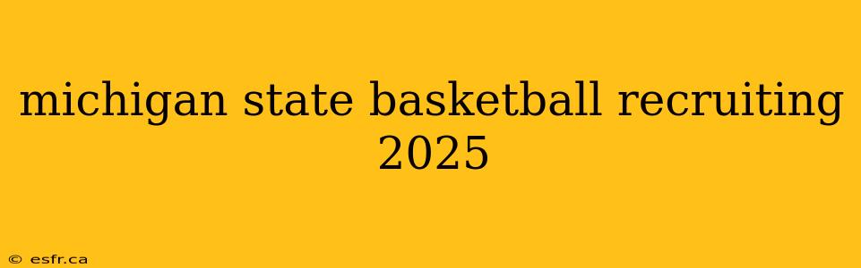 michigan state basketball recruiting 2025