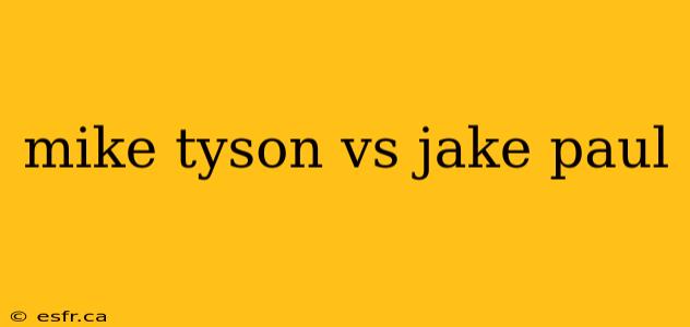 mike tyson vs jake paul