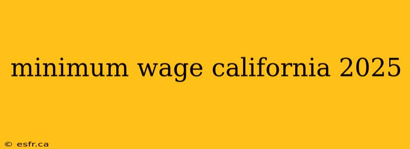 minimum wage california 2025