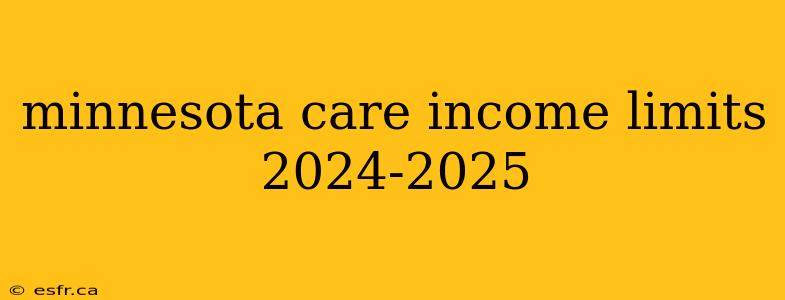 minnesota care income limits 2024-2025