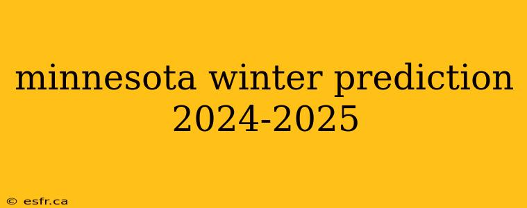 minnesota winter prediction 2024-2025