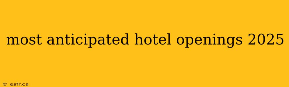 most anticipated hotel openings 2025