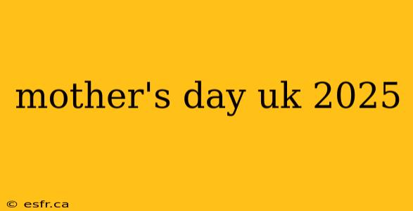 mother's day uk 2025