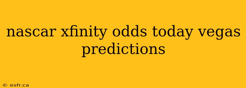 nascar xfinity odds today vegas predictions