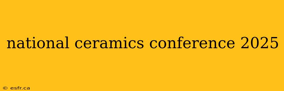 national ceramics conference 2025