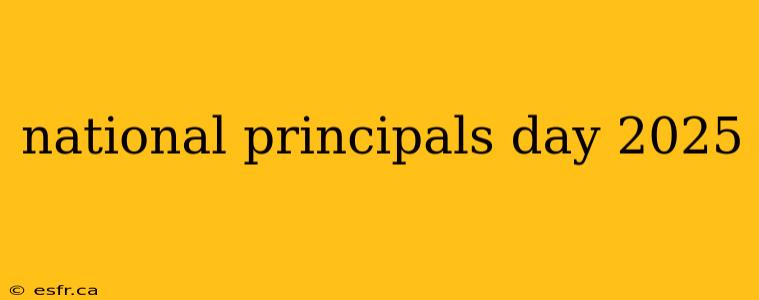 national principals day 2025