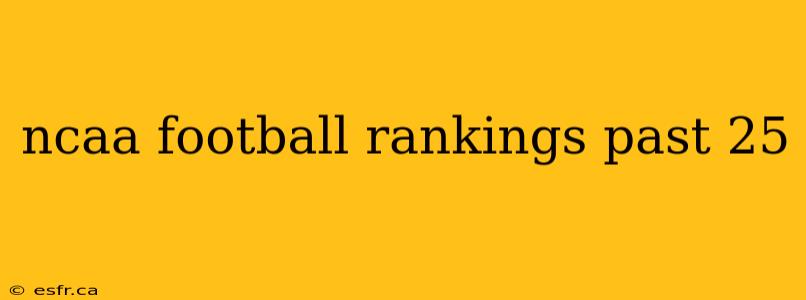 ncaa football rankings past 25