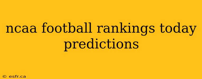 ncaa football rankings today predictions