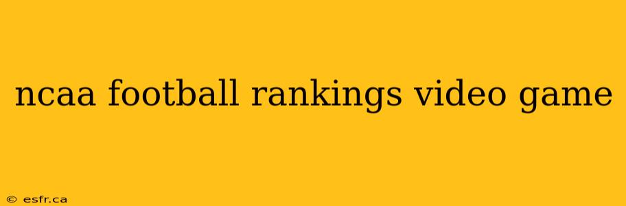 ncaa football rankings video game