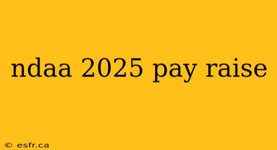 ndaa 2025 pay raise