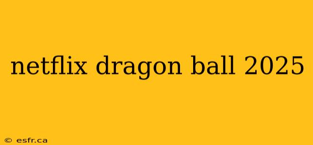 netflix dragon ball 2025