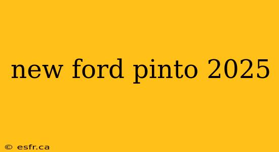 new ford pinto 2025