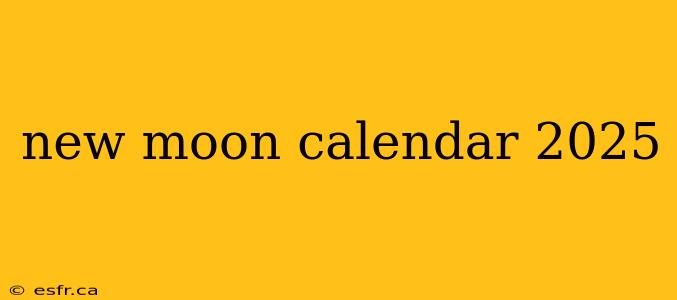 new moon calendar 2025