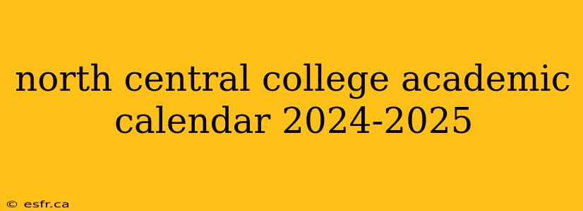 north central college academic calendar 2024-2025