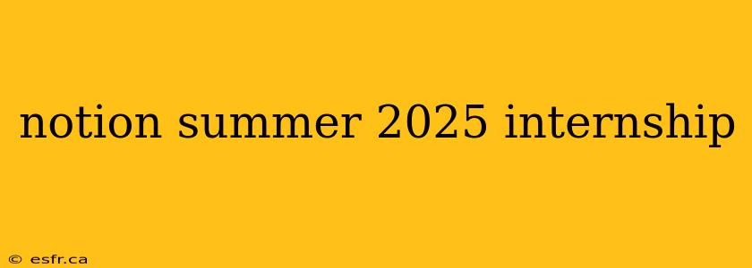 notion summer 2025 internship