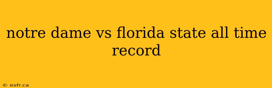 notre dame vs florida state all time record