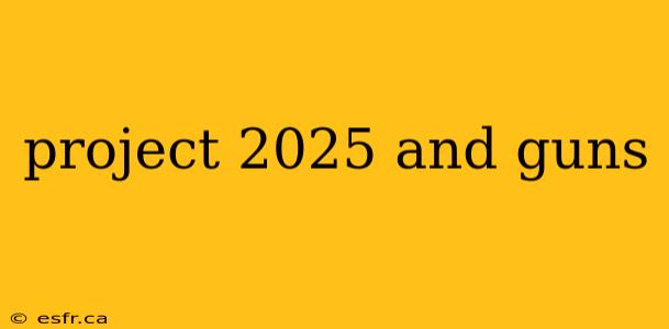 project 2025 and guns