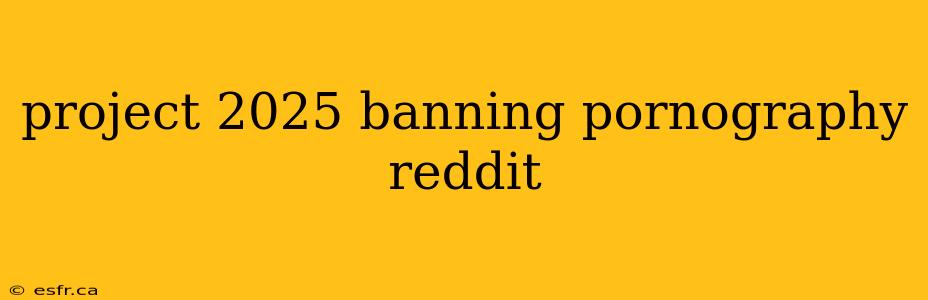 project 2025 banning pornography reddit