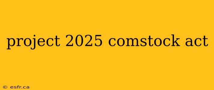 project 2025 comstock act