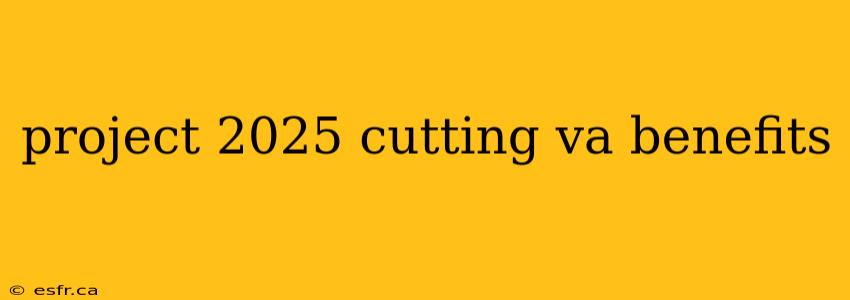 project 2025 cutting va benefits