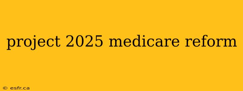 project 2025 medicare reform