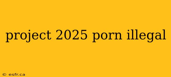 project 2025 porn illegal