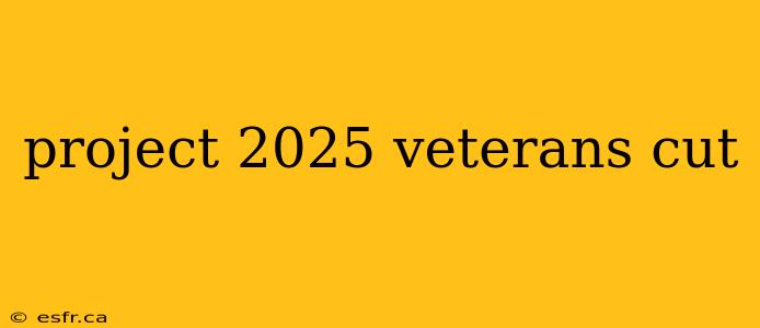 project 2025 veterans cut