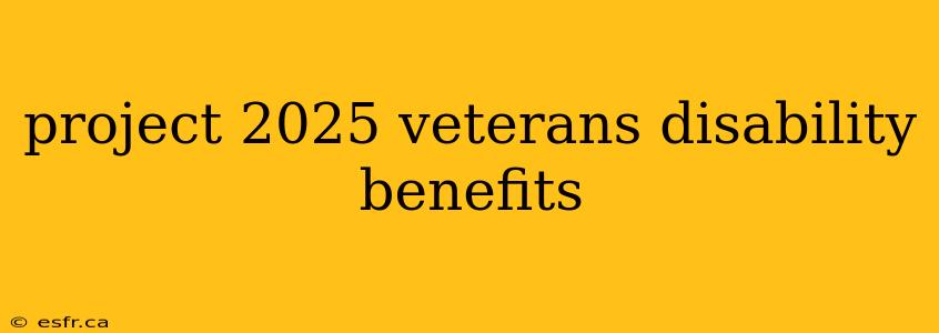 project 2025 veterans disability benefits