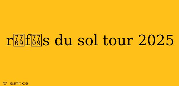 r眉f眉s du sol tour 2025