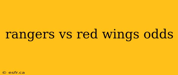 rangers vs red wings odds