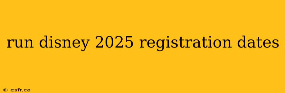 run disney 2025 registration dates