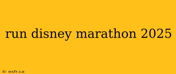 run disney marathon 2025