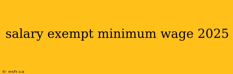 salary exempt minimum wage 2025