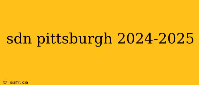 sdn pittsburgh 2024-2025