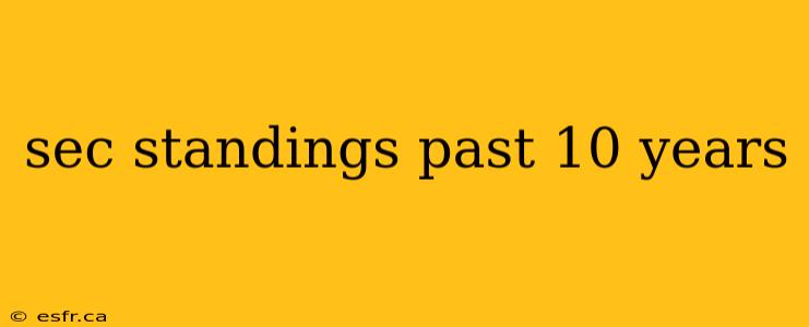 sec standings past 10 years