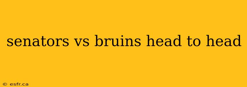 senators vs bruins head to head