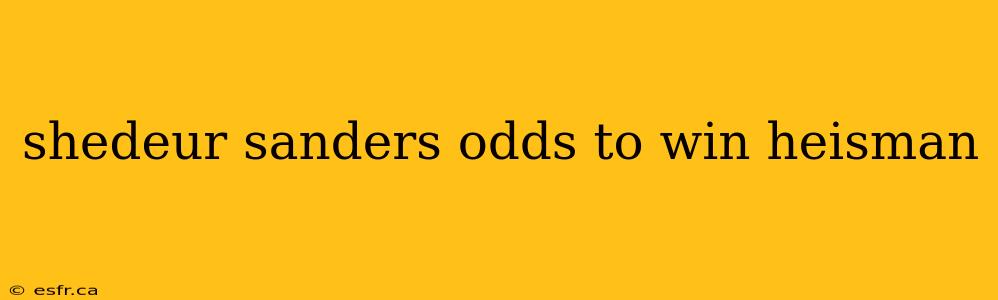 shedeur sanders odds to win heisman