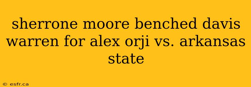 sherrone moore benched davis warren for alex orji vs. arkansas state