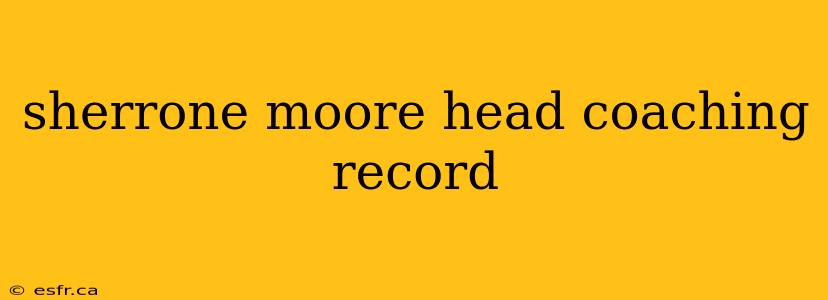 sherrone moore head coaching record