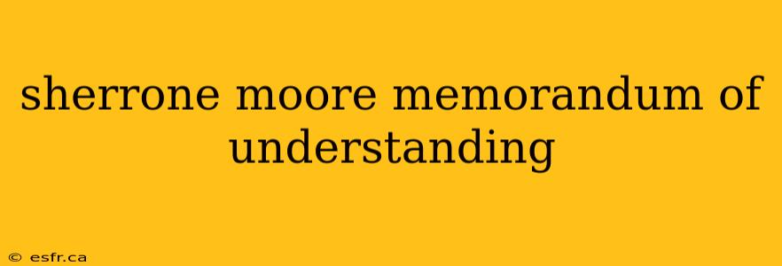 sherrone moore memorandum of understanding