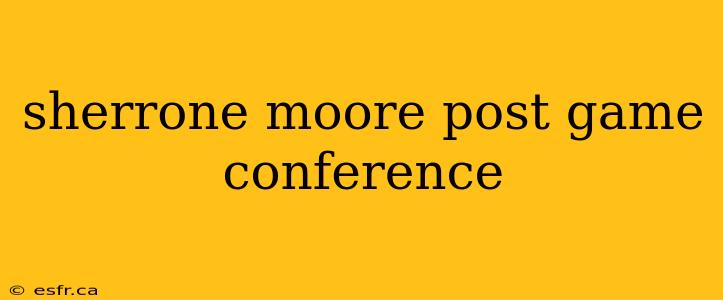 sherrone moore post game conference