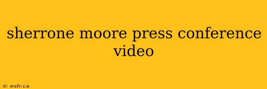 sherrone moore press conference video