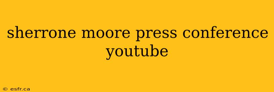 sherrone moore press conference youtube