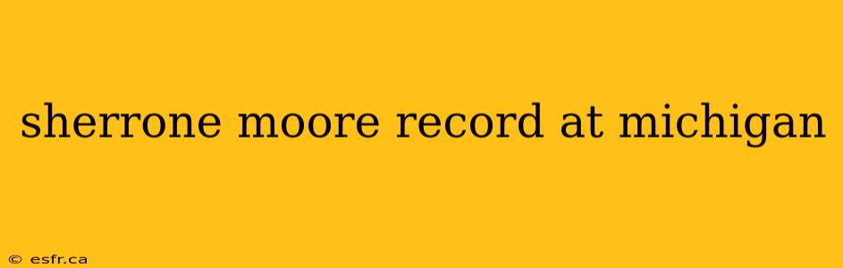 sherrone moore record at michigan