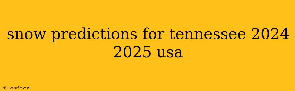 snow predictions for tennessee 2024 2025 usa