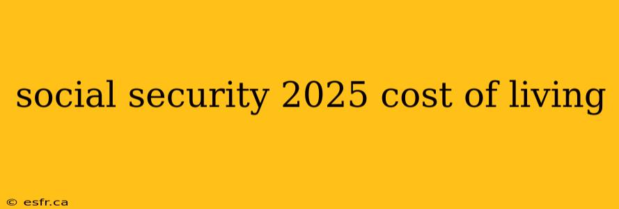 social security 2025 cost of living