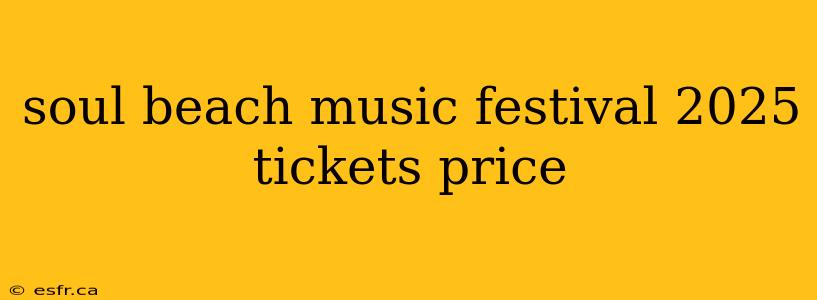 soul beach music festival 2025 tickets price