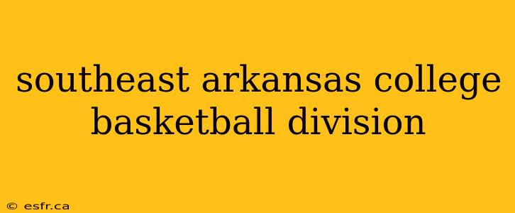 southeast arkansas college basketball division